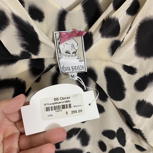 NWT Yoana Baraschi anthropologie leopard modern short sleeve blouse MSRP $290 - Picture 6 of 8